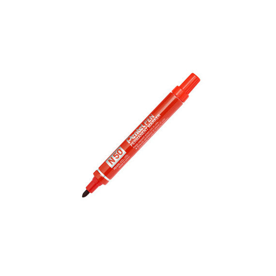 Marcatore permanente N50 - punta tonda - rosso - Pentel