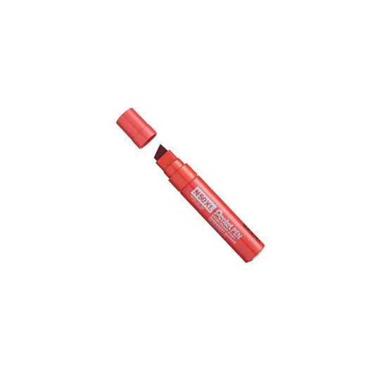 Marcatore permanente N50XL - punta scalpello - rosso - Pentel
