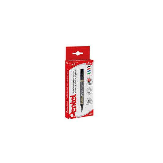 Marcatore permanente N860 - punta scalpello - astuccio 4 colori assortiti - Amiko Pentel