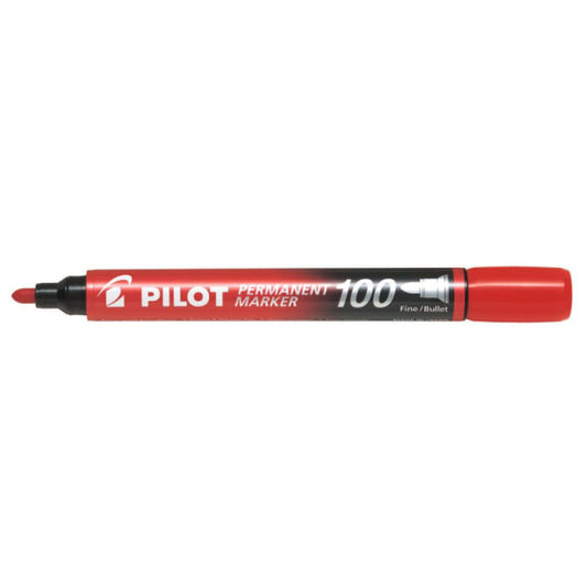 Marcatore permanente Pilot SCA 100 punta tonda 4,5 mm rosso - 002718