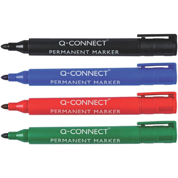 Marcatore permanente Q-Connect punta tonda 2-3 mm rosso KF26047