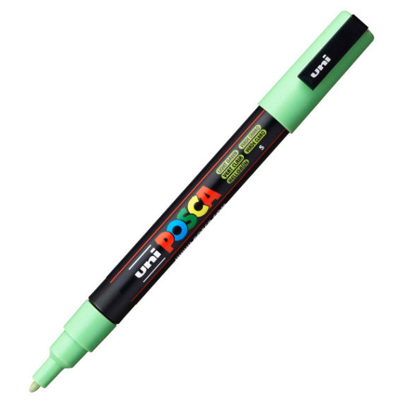 Marcatore Uni Posca PC3M - punta fine 0,9 - 1,3 mm - verde chiaro - Uni Mitsubishi