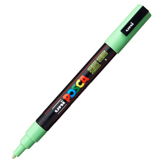 Marcatore Uni Posca PC3M - punta fine 0,9 - 1,3 mm - verde chiaro - Uni Mitsubishi