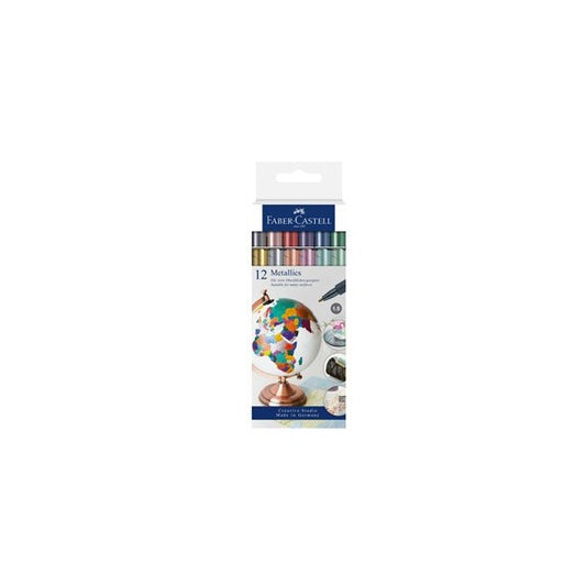 Marcatori - colori assoriti metallics - Faber-Castell - conf. 12 pezzi