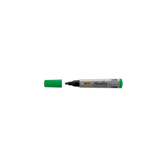 Marcatori permanente Marking a base d'alcool - punta tonda 1,70mm - verde - Bic - conf. 12 pezzi