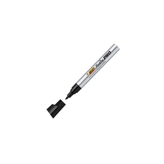 Marcatori permanenti Marking Pro - punta tonda - nero - Bic - scatola 12 pezzi