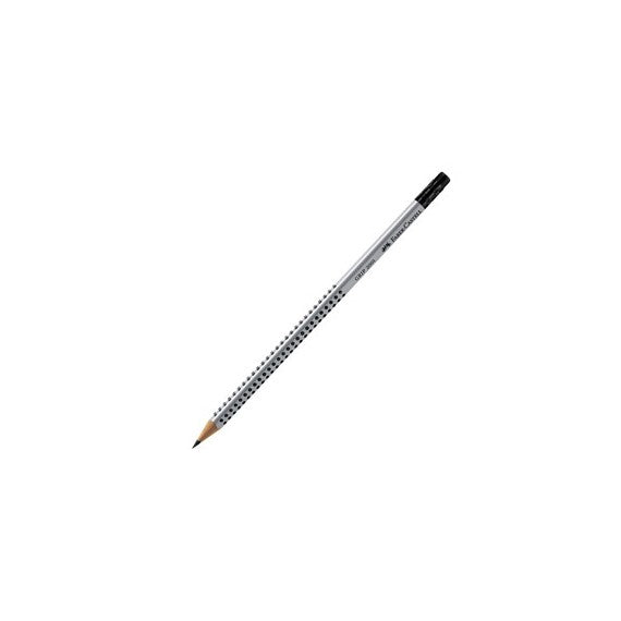 Matita di grafite Grip 2001 - gradazione HB - triangolare - con gommino - Faber Castell