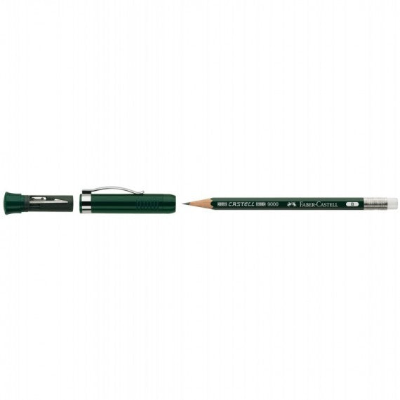 Matita in grafite castell 9000 Extender - gradazione B - Faber Castell - set regalo con temperamatite