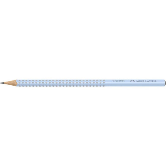 Matita in grafite Faber-Castell Grip 2001 - conf. 12 pz - colore fusto blu cielo - 517074
