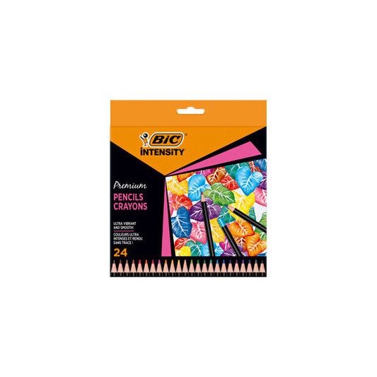 Matita Intensity Wood Premium - colori assortiti - Bic - conf. 24 pezzi
