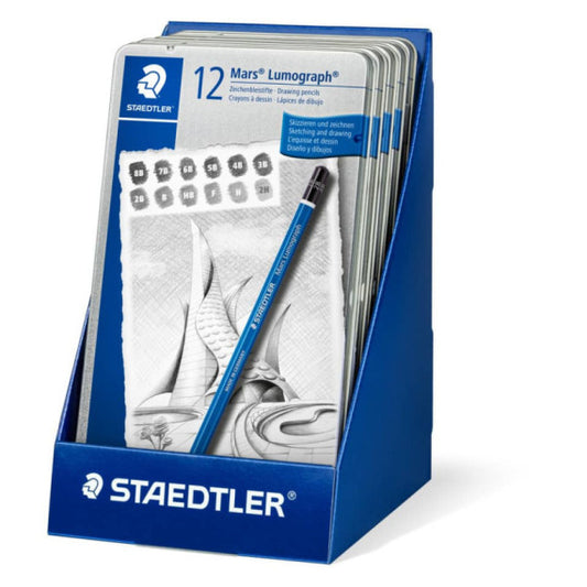 Matita Staedtler Mars® Lumograph® in astuccio in metallo 12 matite assortite - 100 G12 S