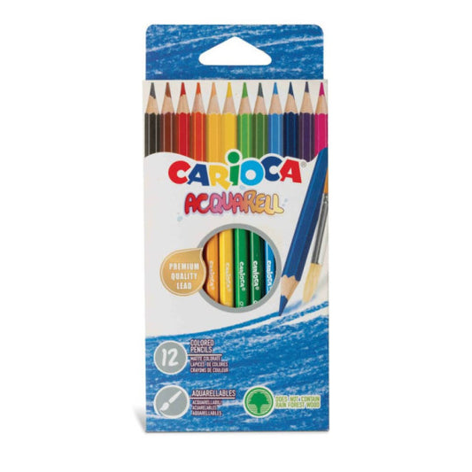 Matite colorate Carioca Acquarell conf. da 12 colori assortiti - 42857