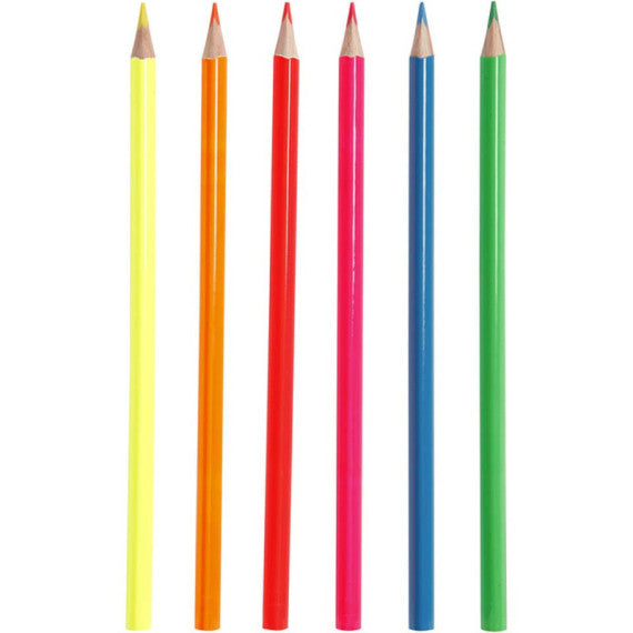 Matite colorate Colortime  mina 3 mm in conf. da 6 colori neon 38096