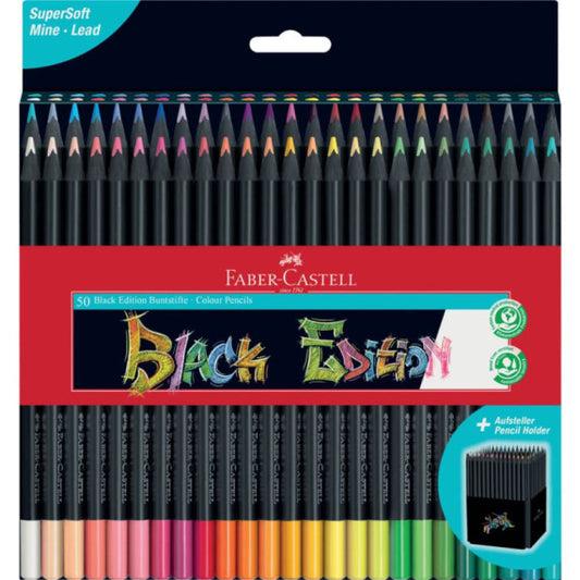 Matite colorate Faber Castell black edition colori assortiti conf. 50 pezzi - 116450