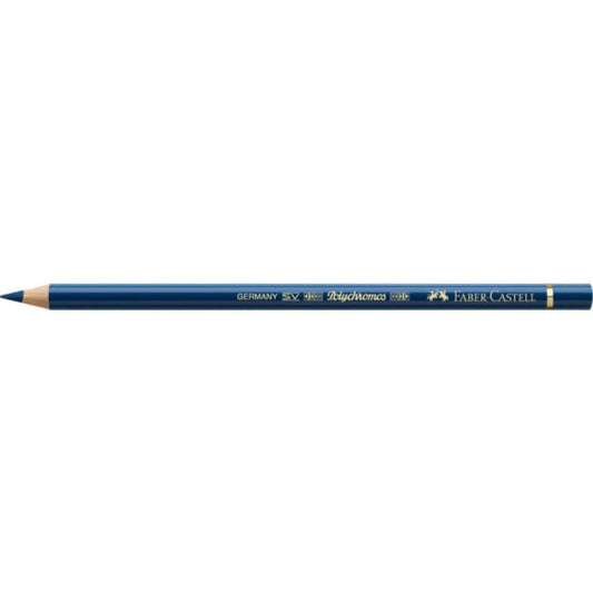 Matite colorate permanenti Faber Castell Polychromos mina 3,8 mm conf. 6 pezzi - blu prussia - 110246