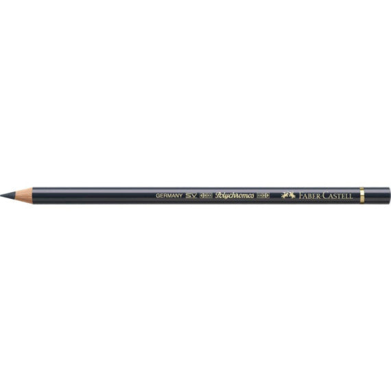 Matite colorate permanenti Faber Castell Polychromos mina 3,8 mm conf. 6 pezzi - grigio payne - 110181