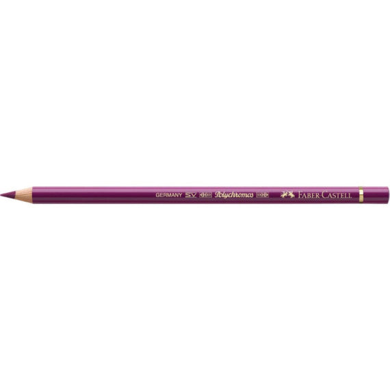 Matite colorate permanenti Faber Castell Polychromos mina 3,8 mm conf. 6 pezzi - magenta - 110133
