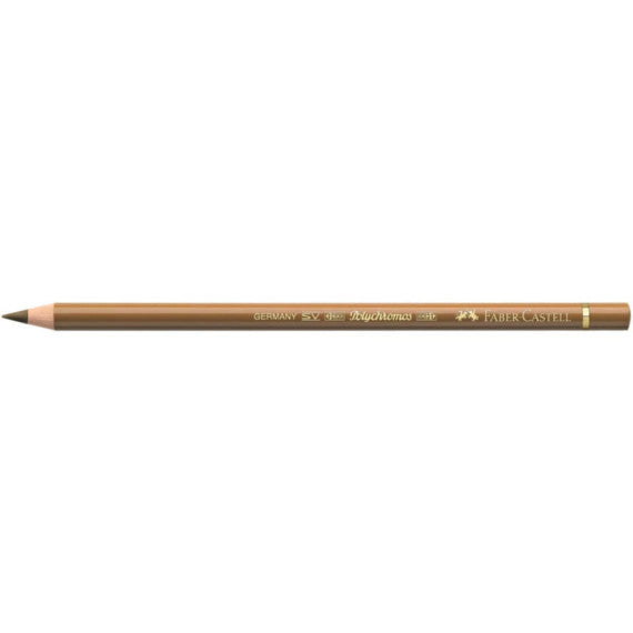 Matite colorate permanenti Faber Castell Polychromos mina 3,8 mm conf. 6 pezzi - marrone ocra - 110182