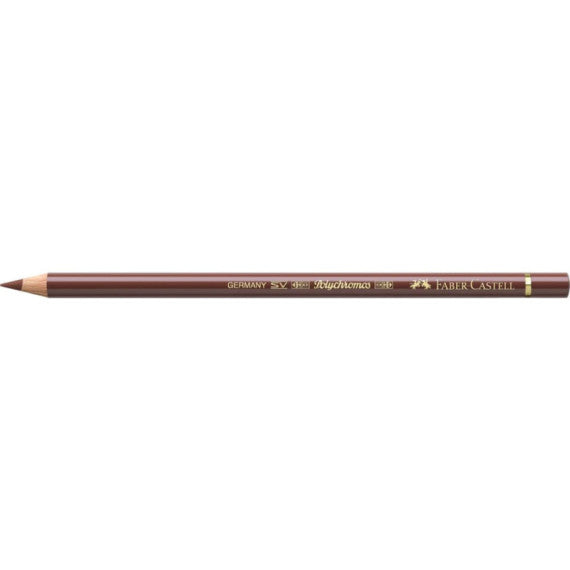 Matite colorate permanenti Faber Castell Polychromos mina 3,8 mm conf. 6 pezzi - siena bruciata - 110283