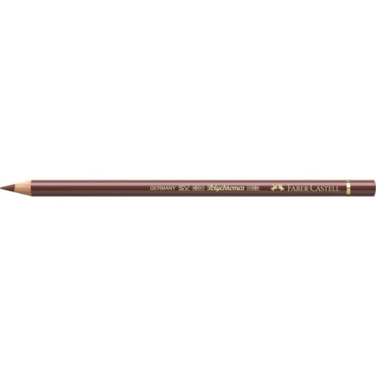 Matite colorate permanenti Faber Castell Polychromos mina 3,8 mm conf. 6 pezzi - siena bruciata - 110283