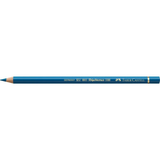 Matite colorate permanenti Faber Castell Polychromos mina 3,8 mm conf. 6 pezzi - turchese azzurro - 110149