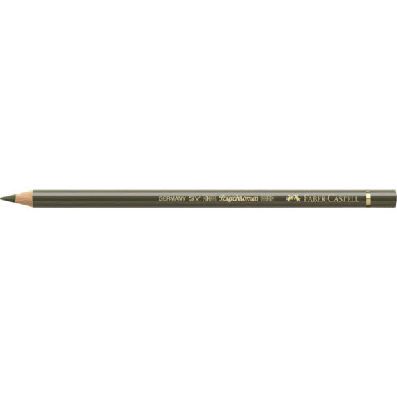 Matite colorate permanenti Faber Castell Polychromos mina 3,8 mm conf. 6 pezzi - verde oliva giallastro - 110173