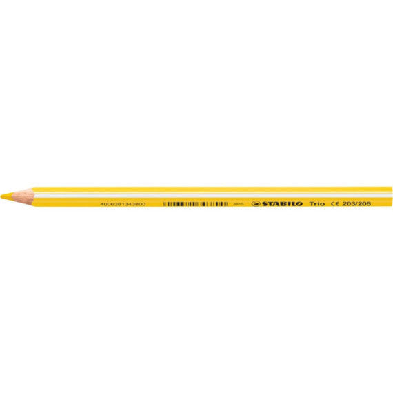 Matite colorate Stabilo Trio Maxi tratto 4,2 mm conf. 12 pezzi giallo - 203/205