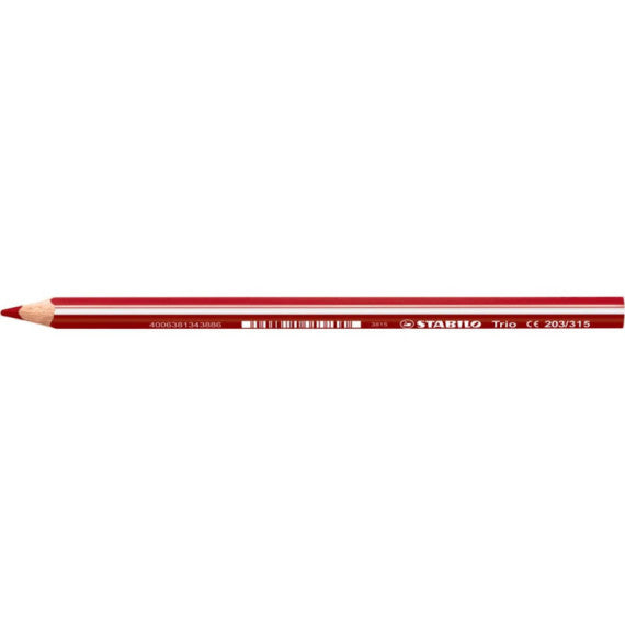 Matite colorate Stabilo Trio Maxi tratto 4,2 mm conf. 12 pezzi rosso ciliegia - 203/315