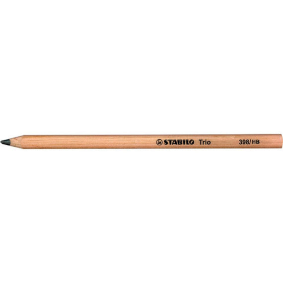 Matite in grafite HB Trio Stabilo Maxi 398 tratto 4,2 mm conf. 12 pz in legno naturale - 398/HB