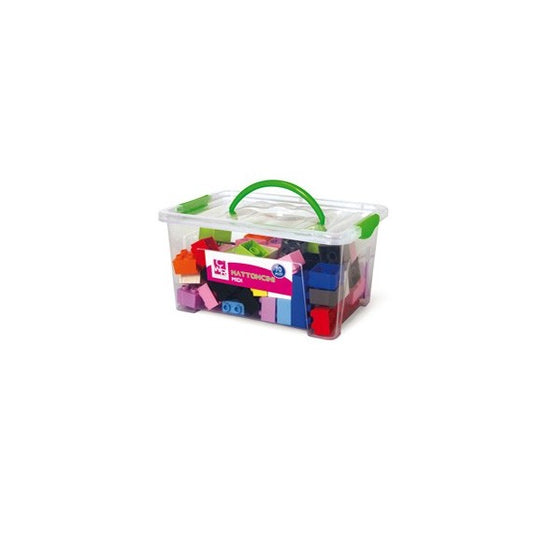 Mattoncini Midi da costruzione - in ABS - colori assortiti - CWR - bauletto da 220 pezzi