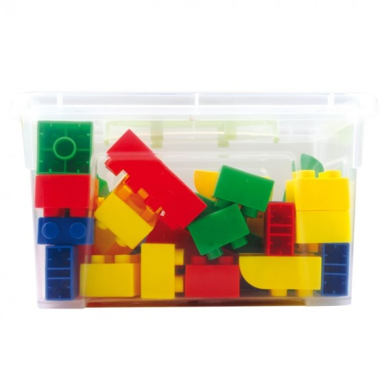 Mattoncini Midi da costruzione - in ABS - colori assortiti - CWR - bauletto da 220 pezzi