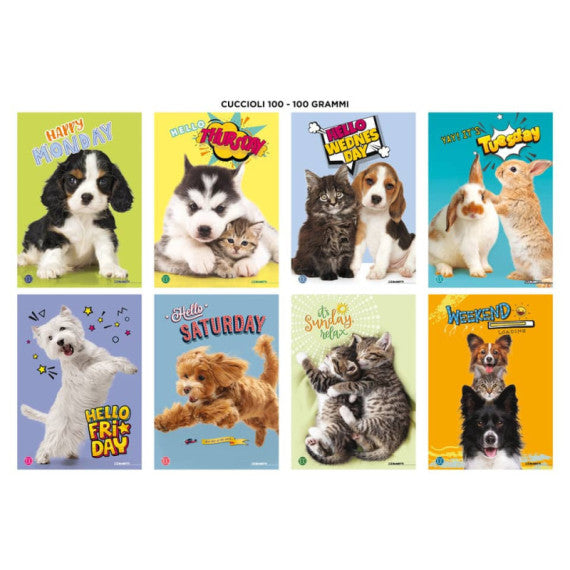 Maxi quaderni Blasetti Cuccioli formato A4  carta 100 g conf. 10 pezzi rigatura Q - 8624