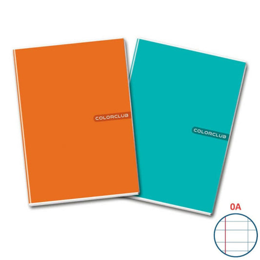 Maxi quaderno A4 copertina 200 gr/mq - 80 gr/mq Colorclub righe A con margini 20+1 ff - 5709