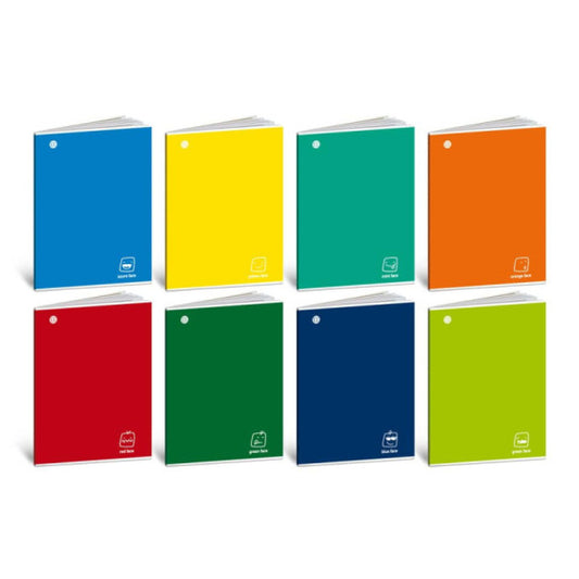 Maxi quaderno Blasetti Colorface A4 colori assortiti 100 g conf. 10 pezzi rigatura 10 mm con margine - 5914