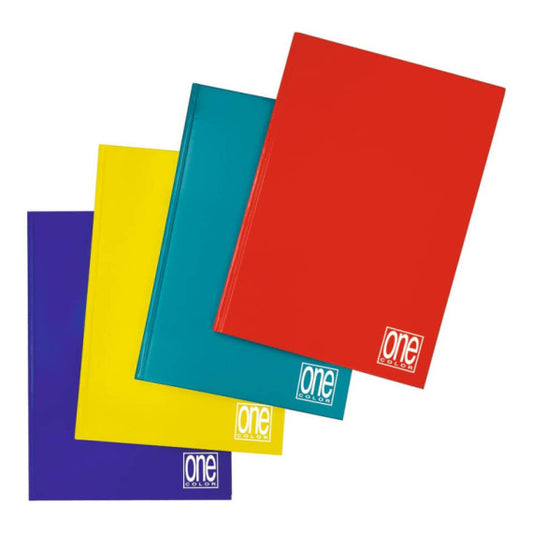 Maxi quaderno cartonato One Color  - A4 60 g/m2 - 240 facciate - 4M quadretti 4 mm assortiti - 5961