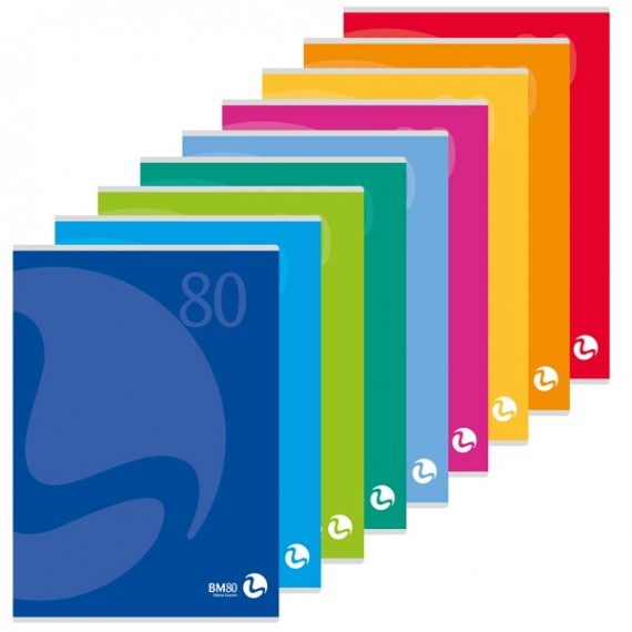Maxiquaderno Color 80 - A4 - 1 rigo con margine - 80 fogli - 80gr - copertina 250gr - BM