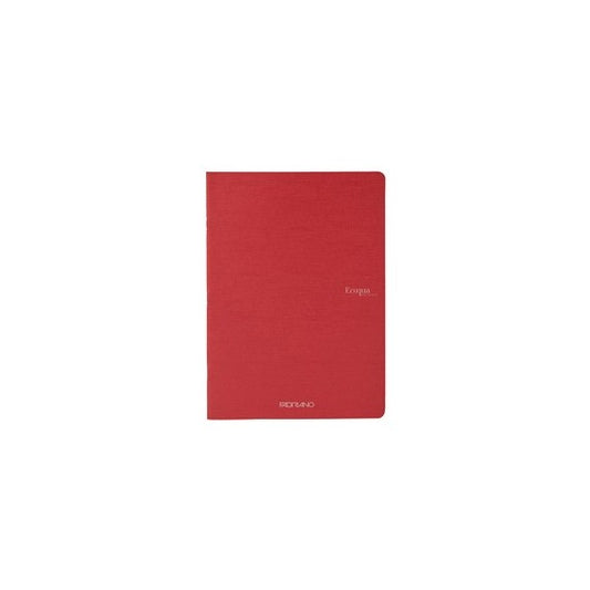 Maxiquaderno Ecoqua Original PM - A4 - 90 gr - 5 mm - 40 fogli - rosso scuro - Fabriano