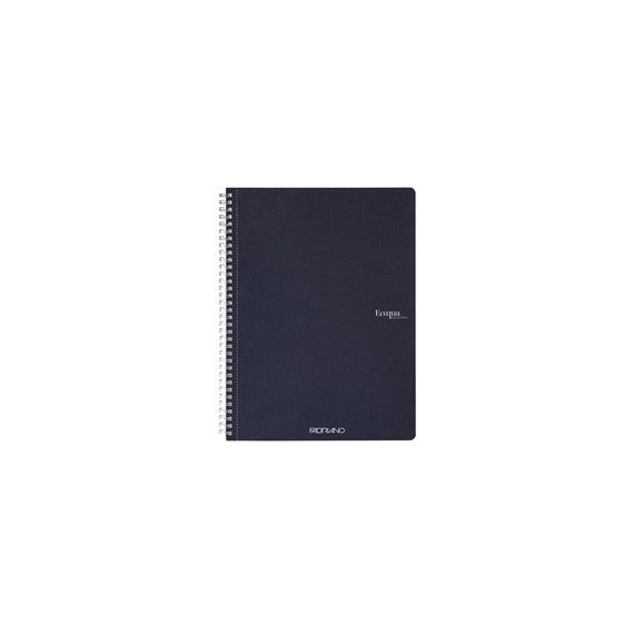 Maxiquaderno EcoQua original - spiralato - A4 - 90gr - 1 rigo - 70 fogli - blu scuro - Fabriano