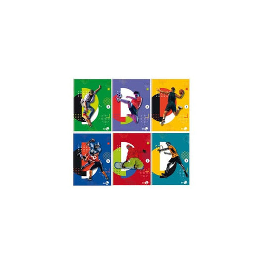 Maxiquaderno Sport fantasia - A4 - 40+2 fogli - 80gr - 4mm - BM
