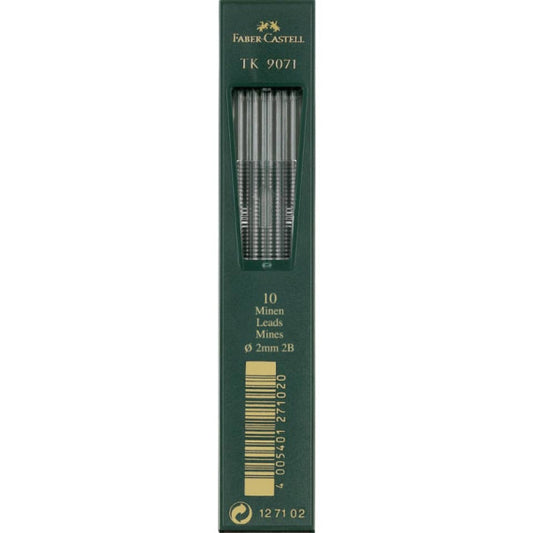 Mine Faber Castell Super Polymer 2 mm 2B conf. 10 pezzi - 127102