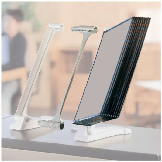 Modulo di estensione per leggìo Q-Connect Quickfind grigio chiaro + 10 pannelli A4 - KF06006