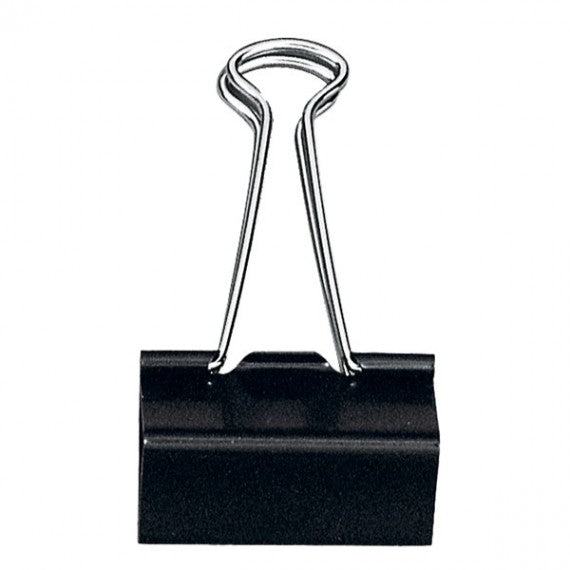 Molla Double Clips - 4,1 cm - nero - Lebez - conf. 12 pezzi