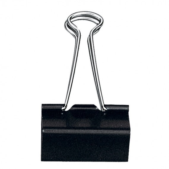 Molla Double Clips - 5,1 cm - nero - Lebez - conf. 12 pezzi
