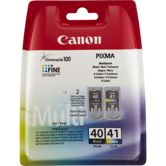MULIPACK ORIGINALE CANON PG-40 CL-41 0615B043 PER CANON PIXMA IP2200 MP150 MP170 0615B001 + 0617B001