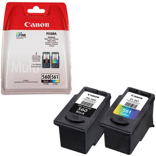 MULTIPACK CANON PG-560 CL-561 ORIGINALE 3713C006 PER CANON PIXMA TS5350, TS5351, TS5352, TS5353 PG560 CL561