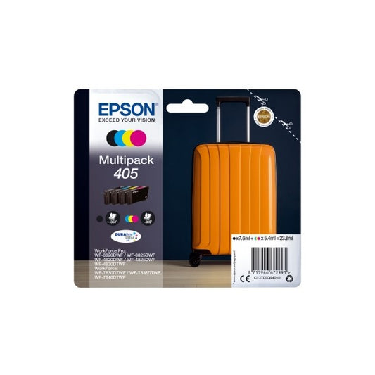 MULTIPACK EPSON T405 BK-C-M-Y C13T05G64010 CARTUCCIA ORIGINALE PER EPSON WORKFORCE WF-7830,7835,7840