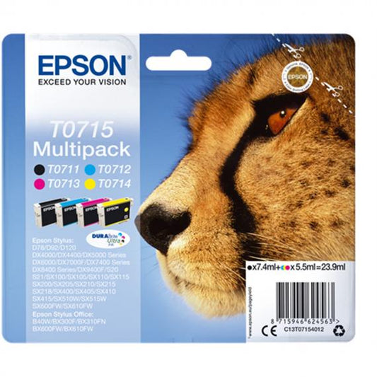 MULTPACK ORIGINALE T0715 PER Epson Stylus D78D78D92DX 4000 C13T07154012