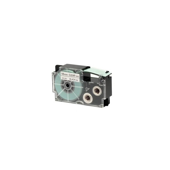Nastro - 18 mm x 8 mt - nero/trasparente - Casio