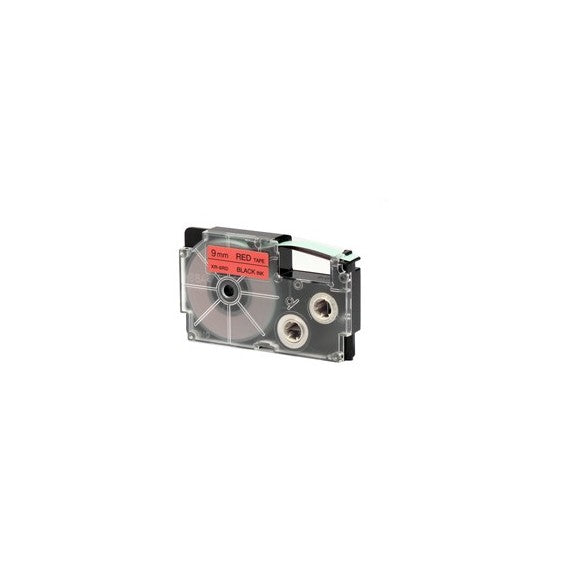 Nastro - 9 mm x 8 mt - nero/rosso - Casio