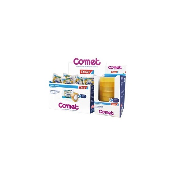 Nastro adesivo - 10 m x 1,5 cm - cellophane - trasparente - Comet
